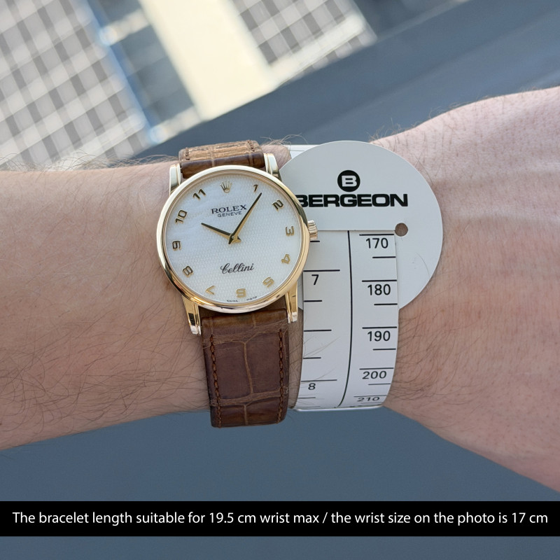 Rolex Cellini, 5116, 32mm, 2008, Yellow gold, Ivory MOP Arabic dial, Fullset, 1y warranty