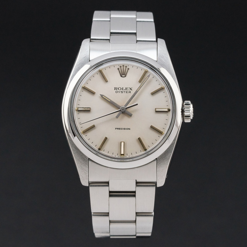 Rolex Oyster Precision, 6426, 34mm, 1984, Steel, Silver dial, Fullset, 1y warranty