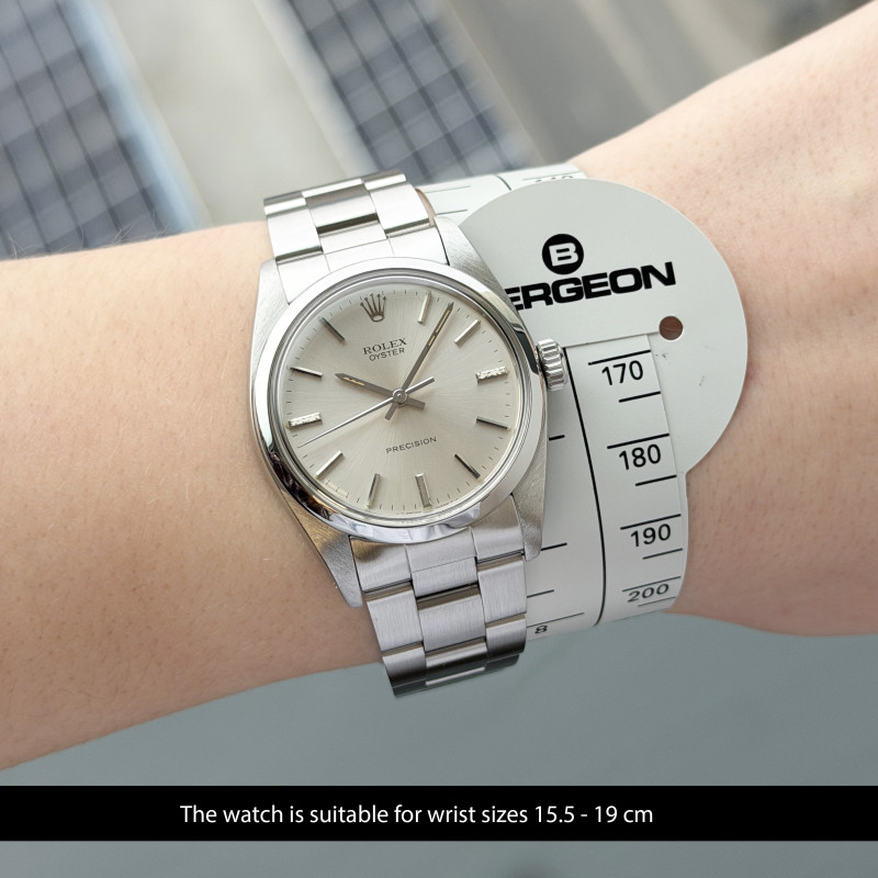 Rolex Oyster Precision, 6426, 34mm, 1982, Steel, Silver dial, Fullset, 1y warranty