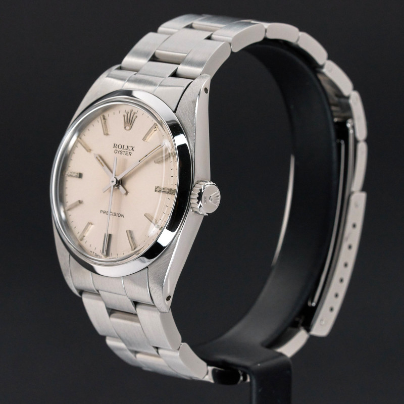Rolex Oyster Precision, 6426, 34mm, 1982, Steel, Silver dial, Fullset, 1y warranty