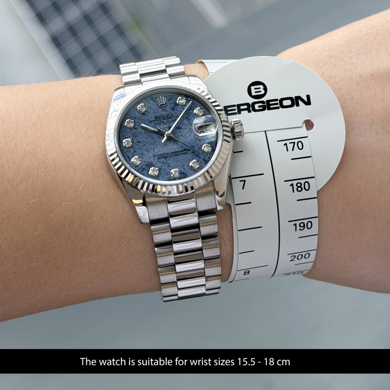 Rolex Datejust, 178279, 31mm, 2002, White gold, RARE Sodalite Diamond dial, Fullset, 1y warranty