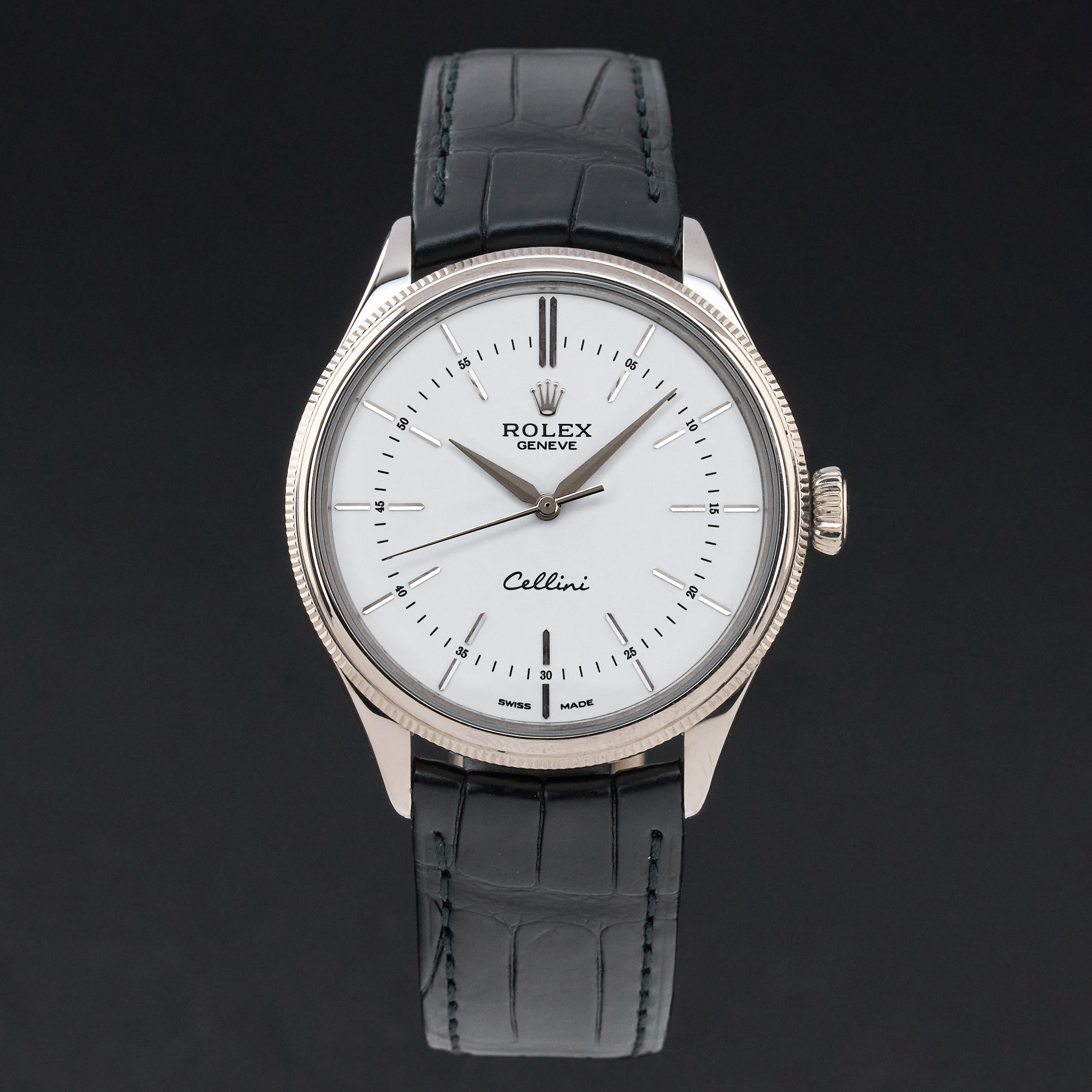 Rolex Cellini Time, 50509, 39mm, 2018, White gold, White dial, Fullset, 1y warranty
