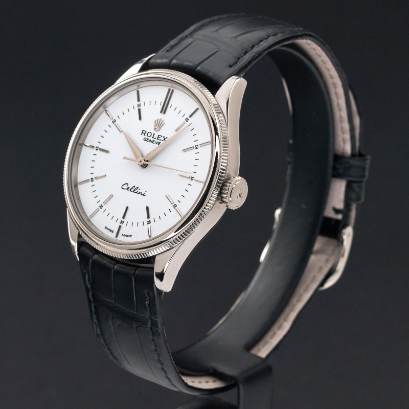 Rolex Cellini Time, 50509, 39mm, 2018, White gold, White dial, Fullset, 1y warranty