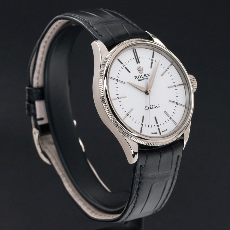 Rolex Cellini Time, 50509, 39mm, 2018, White gold, White dial, Fullset, 1y warranty