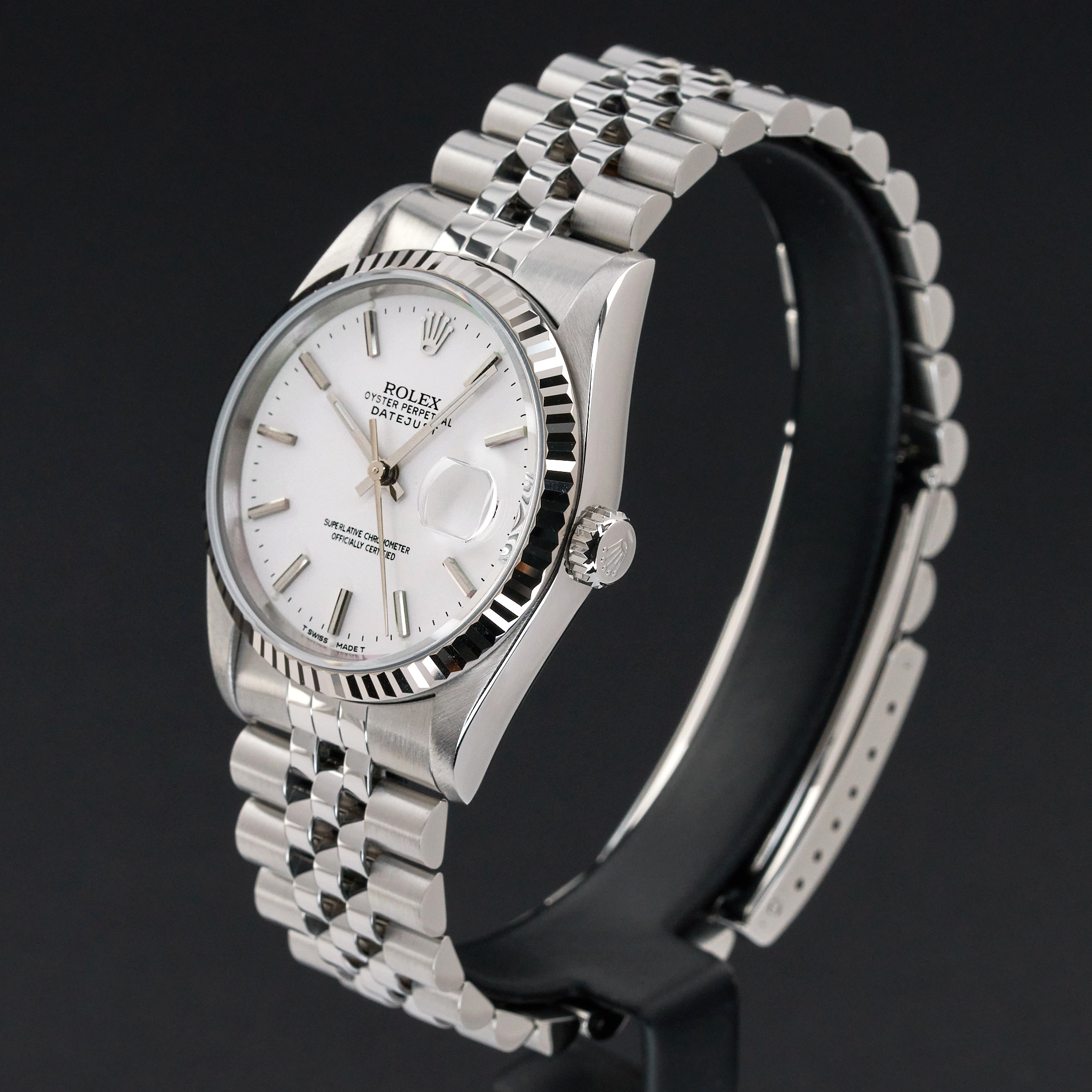 Rolex Datejust, 16234, 36mm, 1995, Steel, White dial, Fullset, 1y warranty
