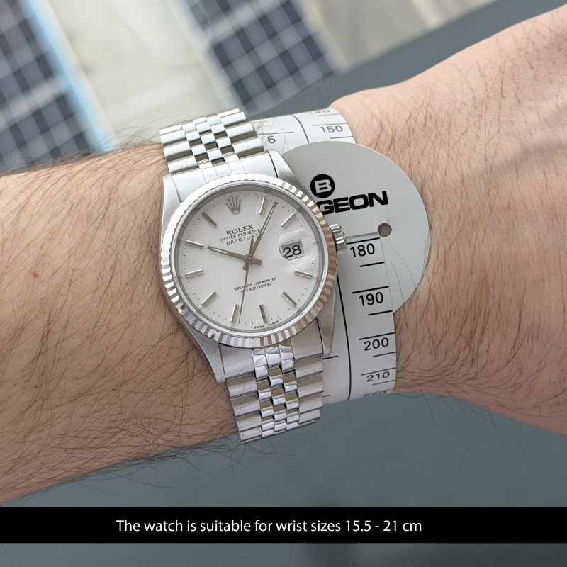 Rolex Datejust, 16234, 36mm, 1995, Steel, White dial, Fullset, 1y warranty