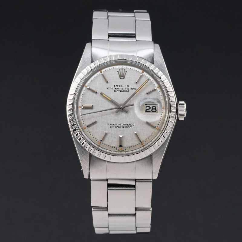 Rolex Datejust, 1603, 36mm, 1973, Steel, Silver Linen dial, Fullset, 1y warranty