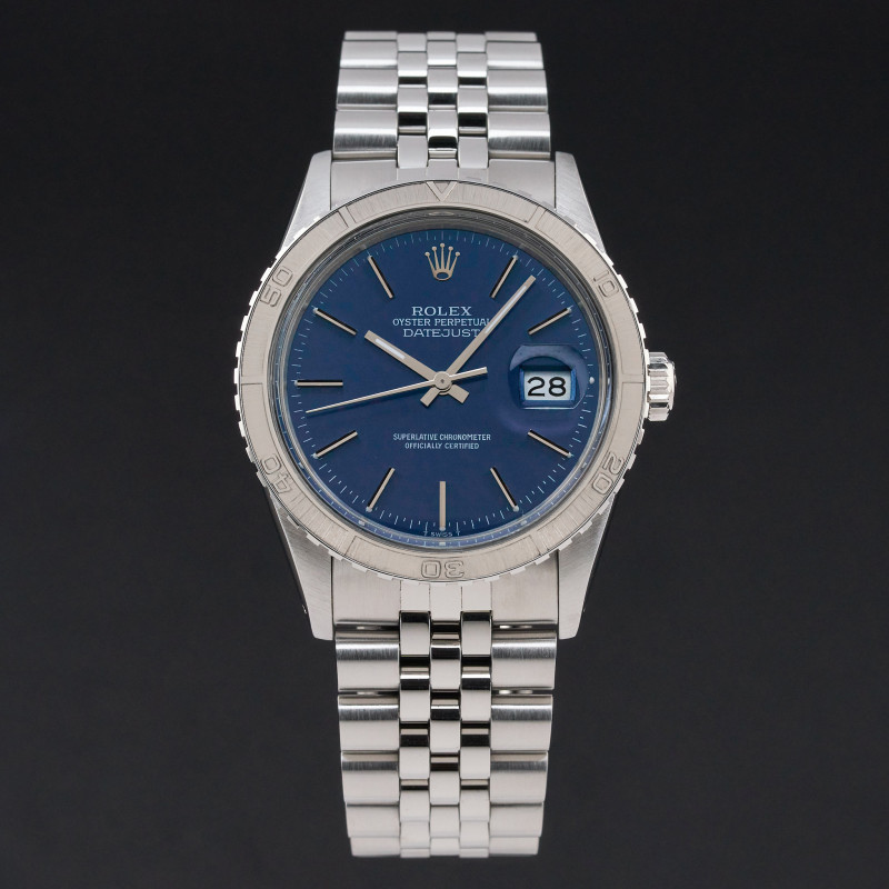 Rolex Datejust Turn-O-Graph, 16250, 36mm, 1982, Steel, Blue dial, Fullset, 1y warranty