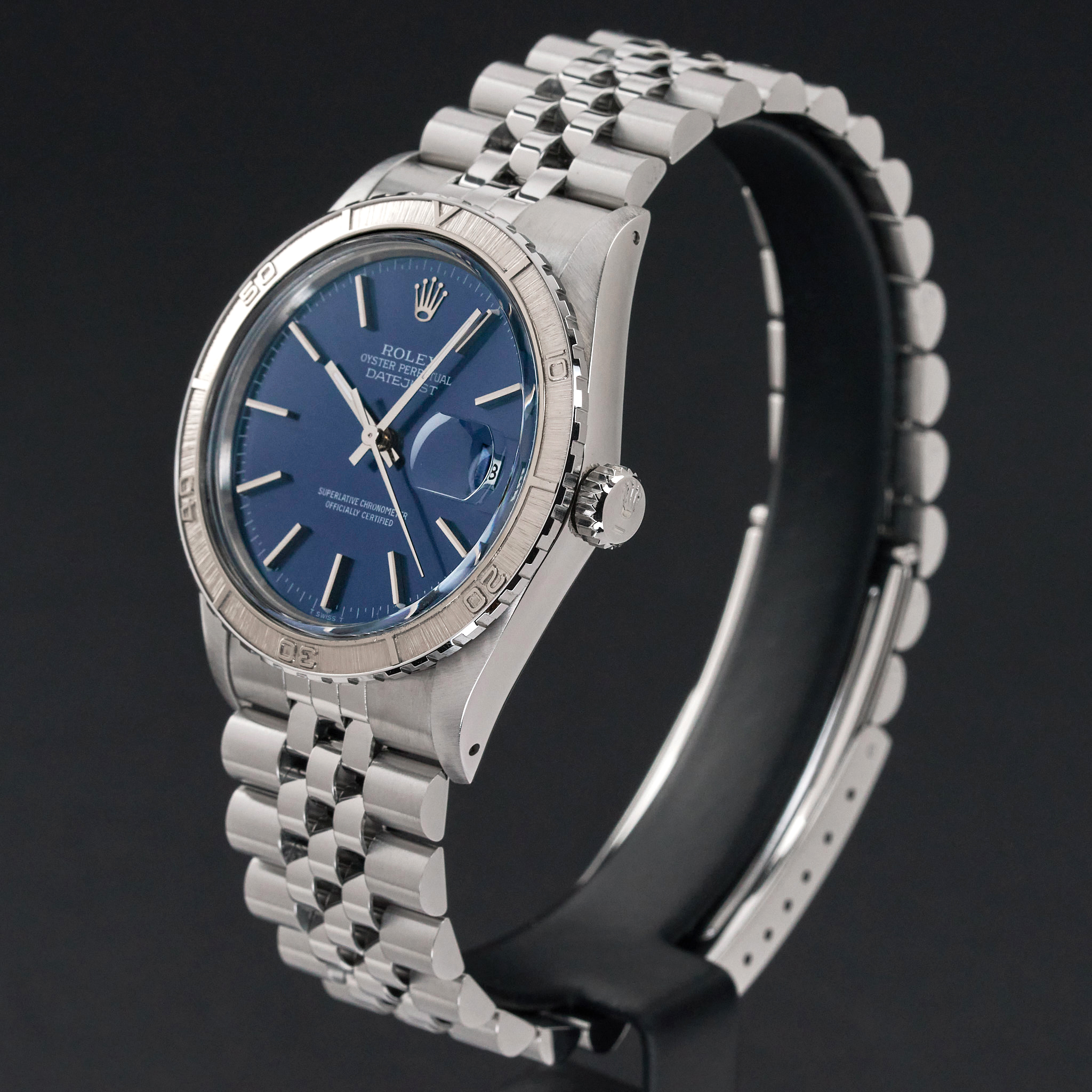 Rolex Datejust Turn-O-Graph, 16250, 36mm, 1982, Steel, Blue dial, Fullset, 1y warranty