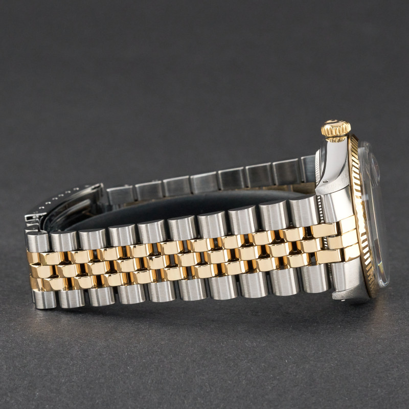 Rolex Datejust, 16013, 36mm, 1984, Two-Tone, Black Small Diamond dial, Fullset, 1y warranty