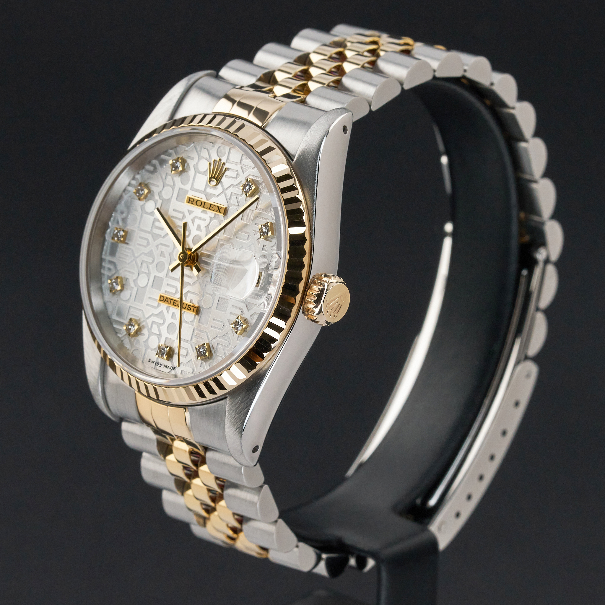 Rolex Datejust, 16233, 36mm, 1991, Two-Tone, Silver Jubilee Small Diamond dial, Fullset, 1y warranty