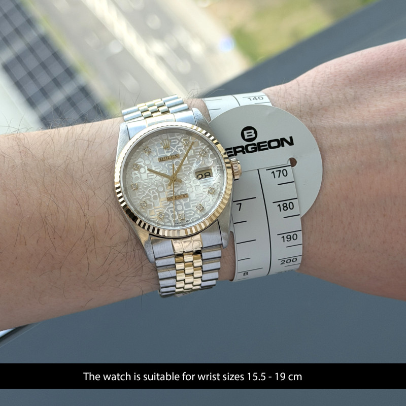 Rolex Datejust, 16233, 36mm, 1991, Two-Tone, Silver Jubilee Small Diamond dial, Fullset, 1y warranty