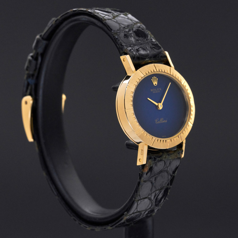 Rolex Cellini, 4081, 25mm, 1989, Yellow gold, Blue Vignette dial, Fullset, 1y warranty