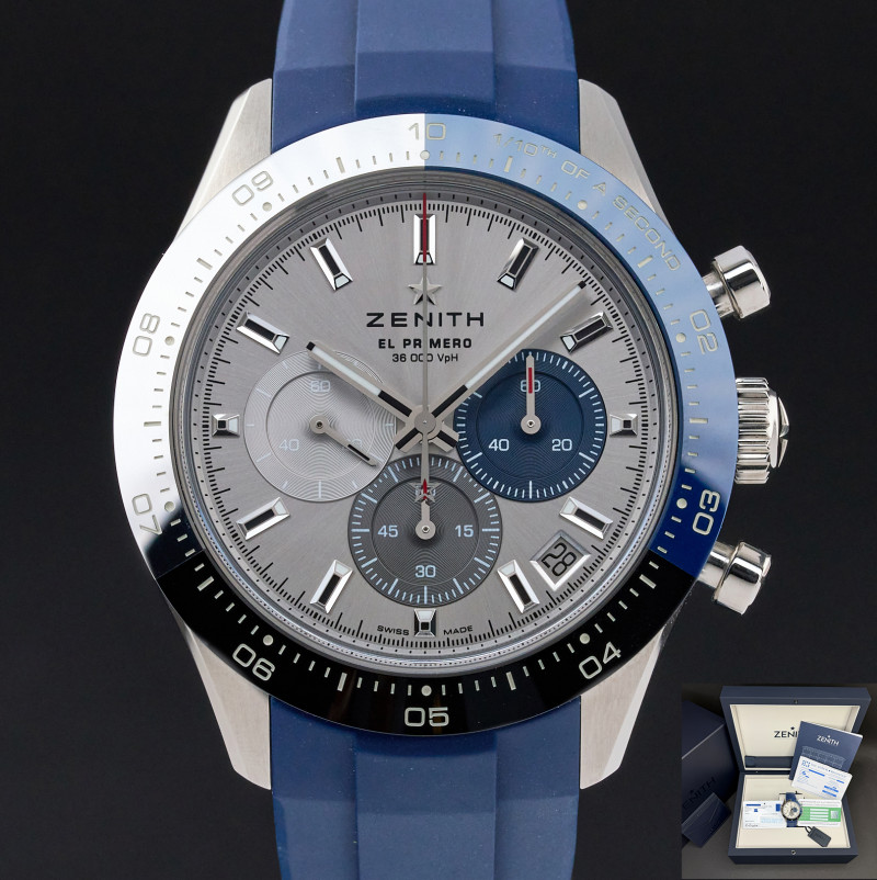 Zenith Chronomaster Sport, 03.3103.3600/69.R950, 41mm, 2024, Steel, Silver dial, Fullset, Official warranty