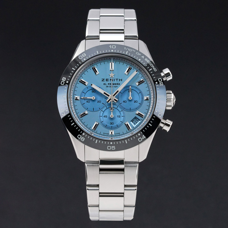 Zenith Chronomaster Sport Yoshida Special Edition, 03.3105.3600/52.M3100, 41mm, 2022, Steel, Ice Blue dial, Fullset, 1y warranty