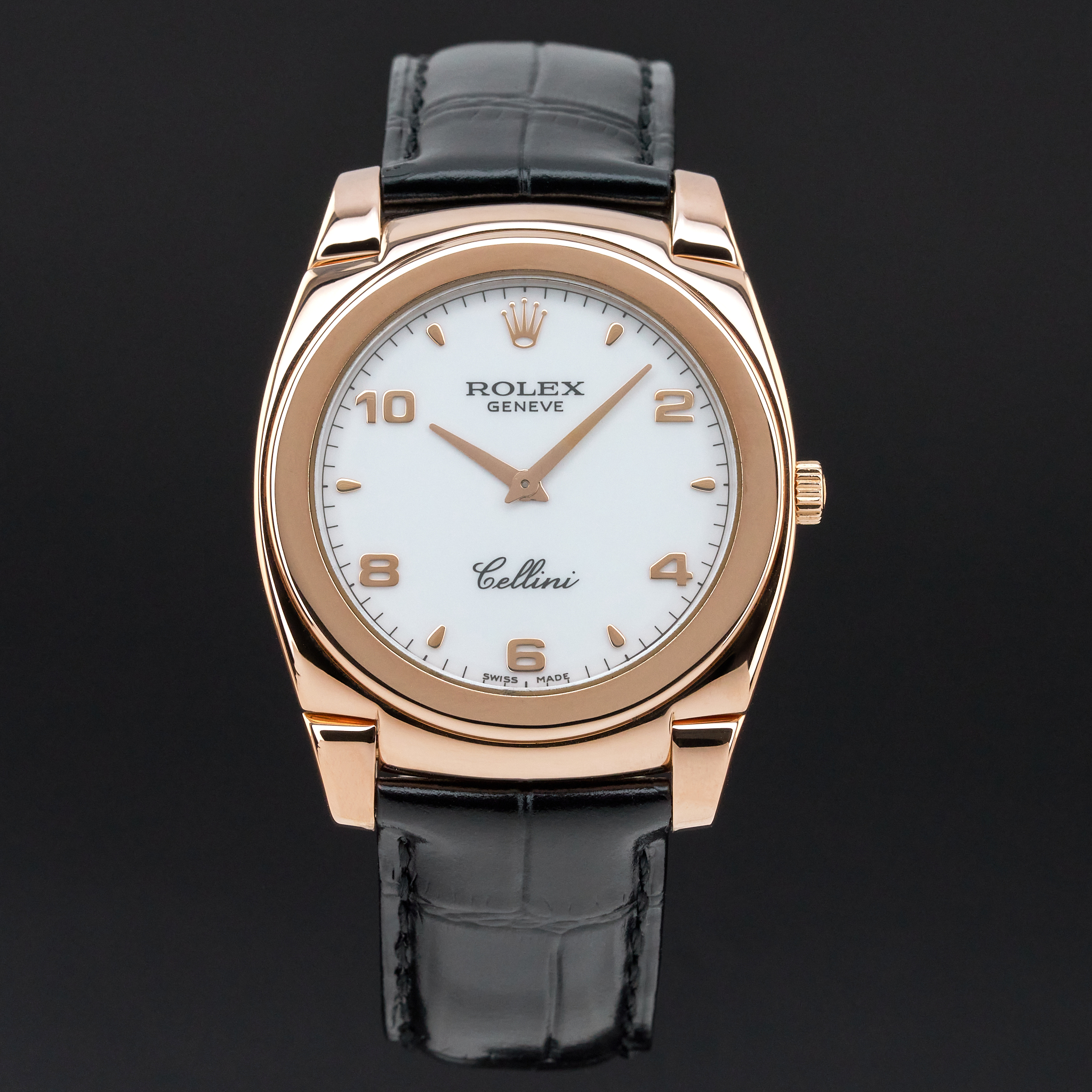 Rolex Cellini Cestello, 5330, 36mm, 2008, Rose gold, White Arabic dial, Fullset, 1y warranty