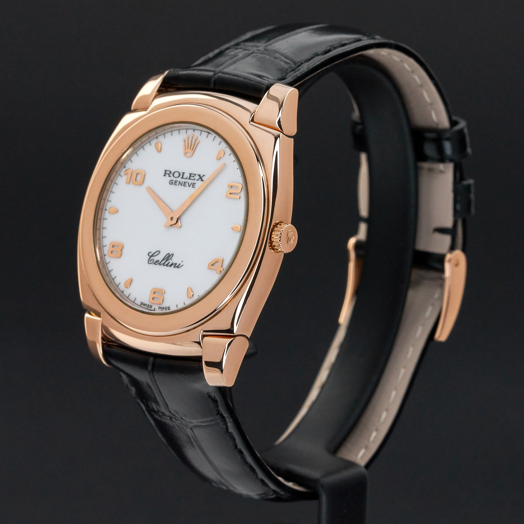 Rolex Cellini Cestello, 5330, 36mm, 2008, Rose gold, White Arabic dial, Fullset, 1y warranty