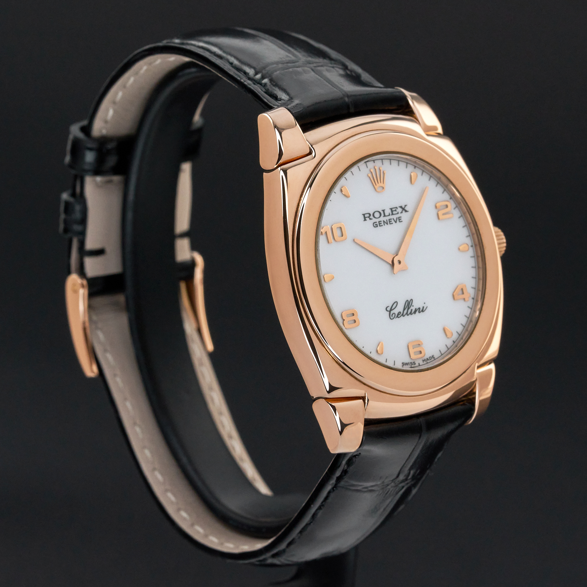 Rolex Cellini Cestello, 5330, 36mm, 2008, Rose gold, White Arabic dial, Fullset, 1y warranty