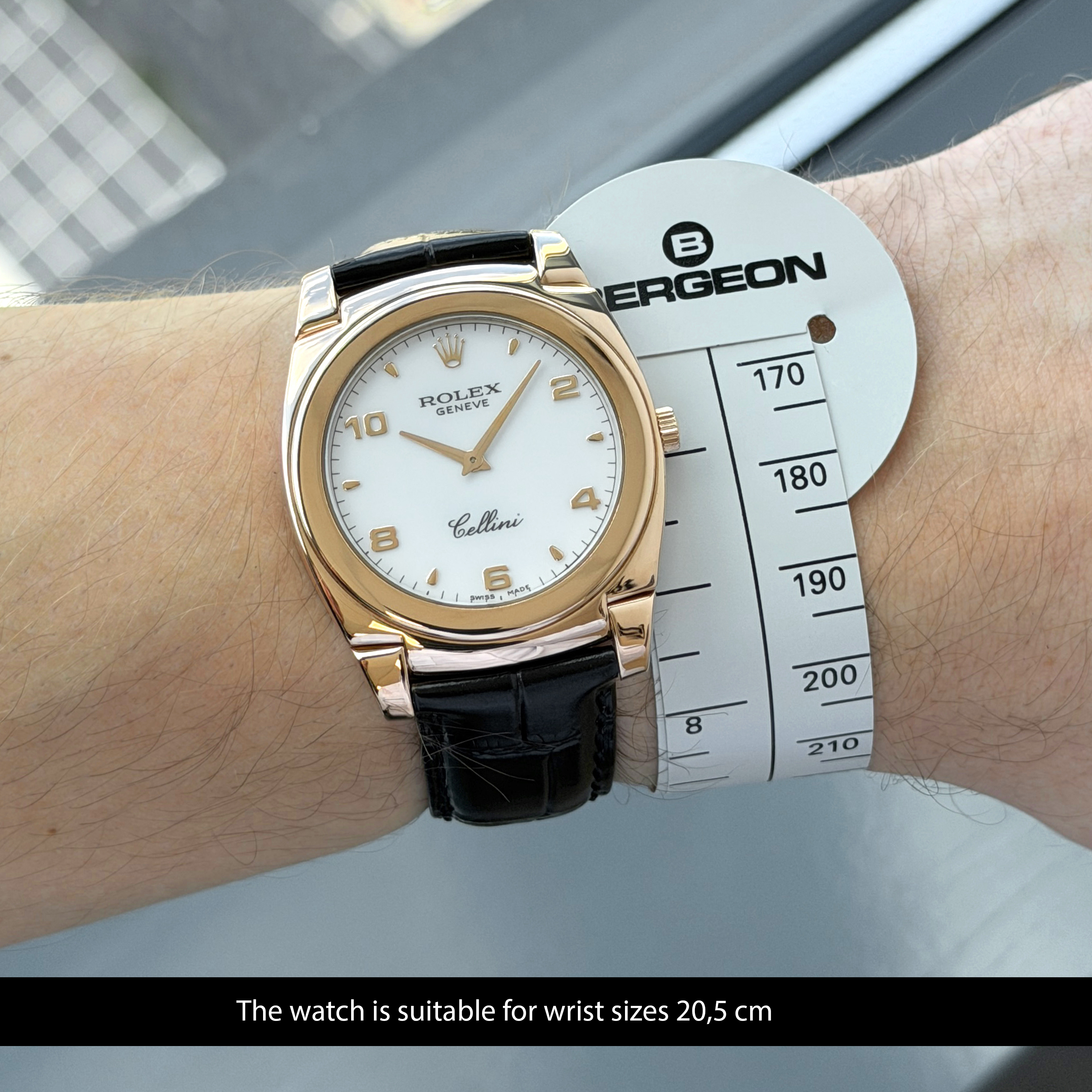 Rolex Cellini Cestello, 5330, 36mm, 2008, Rose gold, White Arabic dial, Fullset, 1y warranty