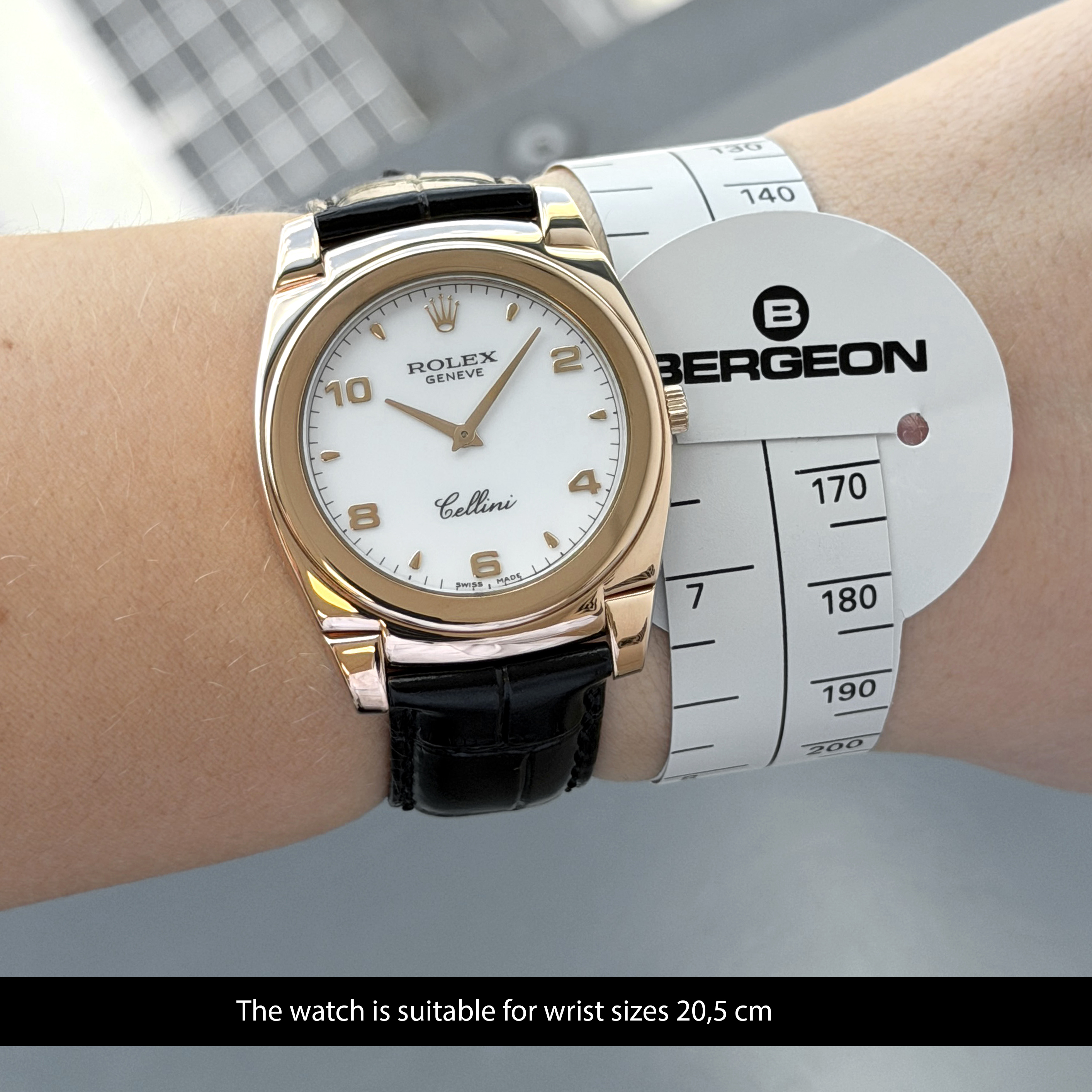 Rolex Cellini Cestello, 5330, 36mm, 2008, Rose gold, White Arabic dial, Fullset, 1y warranty